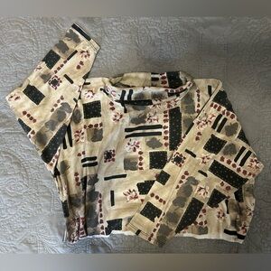 Long Sleeve Cropped Mock Neck Shirt